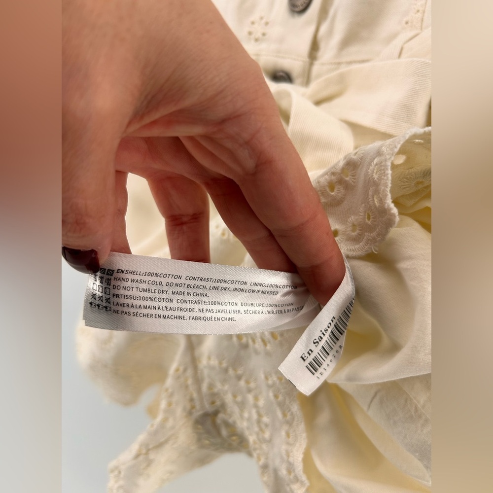 En Saison Isabella Womens Eyelet Denim romper Size S Small - Picture 6 of 12